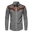 thumbnail image 3 of Kiijoy Toddler Boys Western Cowboy Shirt Vintage Button Down Long Sleeve Shirt Top, Black, 3-4 Years, 3 of 3