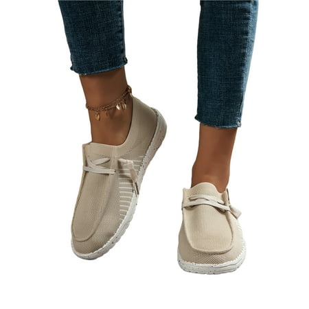 

Lacyhop Women s Walking Non Slip Lace Up Shoes Ladies Daily Comfortable Hollow Out Flats Cozy Low Top