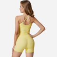 thumbnail image 4 of Women's Strappy Back Fitted Tank Top with Scoop Neck - Medium, Yellow, 4 of 6