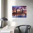 thumbnail image 3 of COMIO Chicago Night Skyline Canvas Wall Art - Large 20x16 inch, 3 of 4