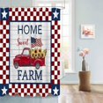 thumbnail image 4 of 4th of July Shower Curtain American Flag Truck Floral Sunflower Patriotic Shower Curtains for Bathroom Decor Independence Day Wood Grain Red Plaid Bath Curtains Sets Waterproof Small Stall 36" x 72", 4 of 5