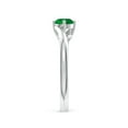 thumbnail image 3 of ANGARA Natural Classic Round Emerald Solitaire Bypass Engagement Ring in 14K White Gold for Women (Size-5mm) | May Birthstone, Birthday, Anniversary, Jewelry Gift for Women | Natural Emerald Ring, 3 of 9