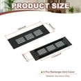 thumbnail image 2 of Uxcell 6 x 2 Inch Rectangle Ventilation Grille, 6PCS Aluminum Air Vent Cover, Black, 2 of 7