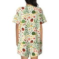 thumbnail image 6 of Fotbe Ladybug And Wild Flowers Print Pajama Set for Women 2 Piece Loungewear Short Sleeve Tops and Shorts Set Soft Sleepwear-X-Large, 6 of 7
