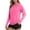 Hot Pink, variant on Women's UPF 50 Sun Protection Hoodie Shirts Casual Quick-drying Long Sleeve Plus Size Light Tees for Fishing Hiking Going Out Army Green L