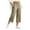 Khaki, variant on Xunlbb Wide Leg Pants Women Casual, Womens Lightweight Wide Leg Cropped Pants With High Waist And Drying Casual Travel Pants With Wide Elastic Pockets For Walking ,Coffee L