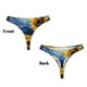 thumbnail image 3 of Balery Starry Sky Sunflower Tangas de Algodón para Mujer con Estampado – Ropa Interior Sexy, Transpirable, G-string-Small, 3 of 6