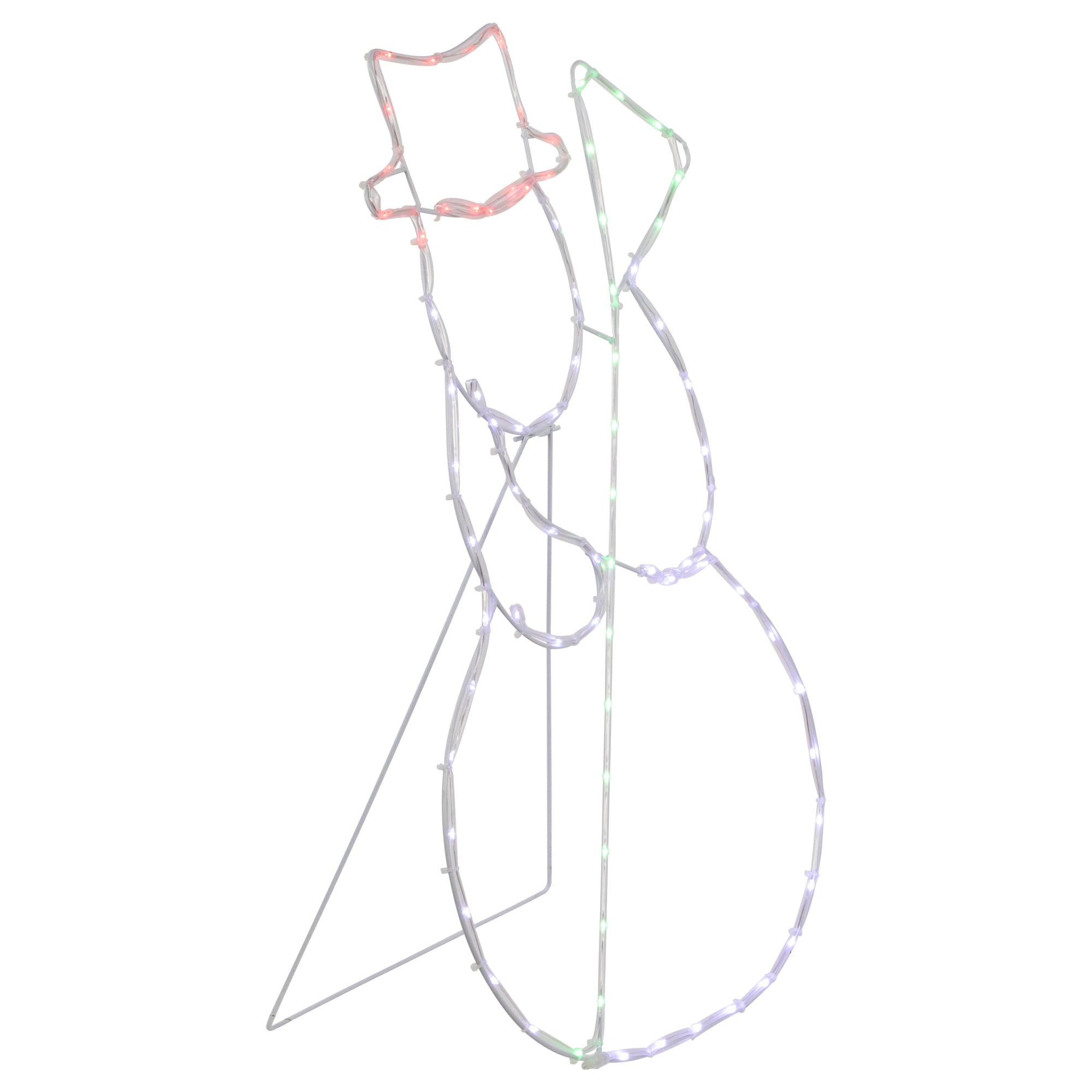 28" Lighted Standing Snowman Silhouette Outdoor Christmas Decor