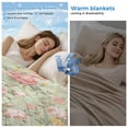 thumbnail image 2 of Pink Flowers Cooling Blanket, Lightweight Breathable Summer Throw Blanket with Double Sided Cold Effect,Green Country Botanical Floral Leaves Picnic Beach Blankets Bed Sheet for Hot Sleepers 50"x60", 2 of 8