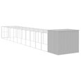 thumbnail image 5 of vidaXL Dog House with Run Anthracite 84.3"x260.2"x71.3" Galvanized Steel, 5 of 8