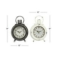 thumbnail image 3 of DecMode 9" Black Metal Stopwatch Style Clock, Set of 2, 3 of 9