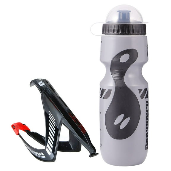 1 Set Mountain Bike Bottle Bike Kettle Holder Rack Plastic Water Cup Portable Bike Bottle for Cycling Riding Outdoor (Grey)