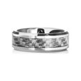 thumbnail image 2 of Mens Men's Carbon Fiber Inlay Tungsten Ring, Ring Size 13, 2 of 2