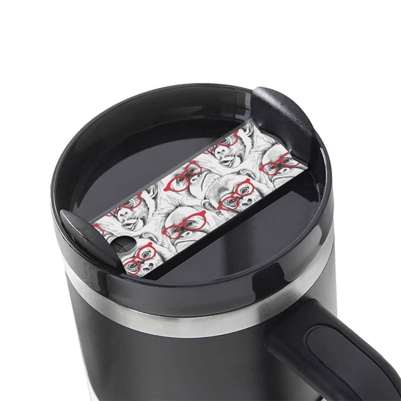 Hirioo Monkey for Stanley Cup Lid Nameplate Personalized Acrylic Nameplate Tumbler Lid Topper(30oz , 40oz)