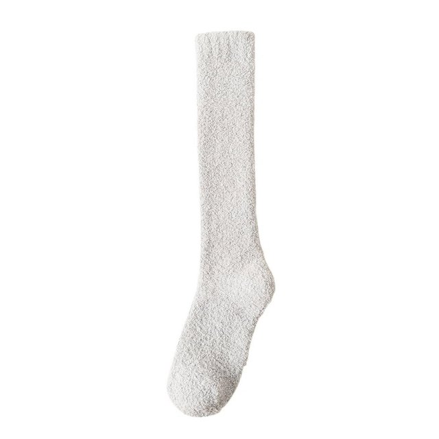 Winter Stocking Stocking Lady Stocking Striped Candy Coloured Coral Stocking With Thick Warm Floor