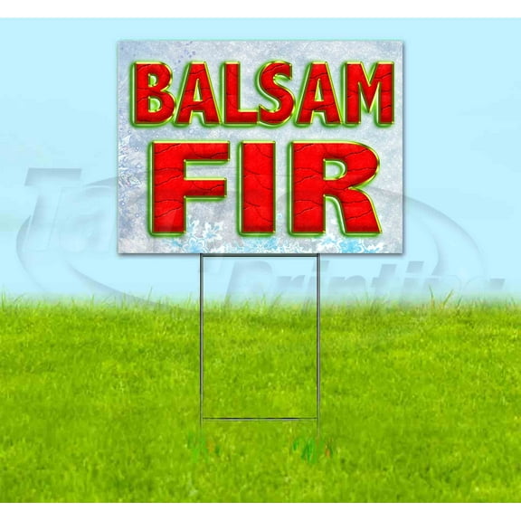 Balsam Fir (18" x 24") Yard Sign, Includes Metal Step Stake