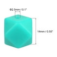 thumbnail image 2 of Uxcell 14 mm Hexagonal Silicone Beads, Polygonal Beads Bulk, Turquoise 40Pcs, 2 of 6