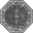 thumbnail image 1 of Unique Loom Sofia All Home Decor Rug 4' x 4' Octagon Dark Gray/Ivory, 1 of 1