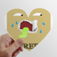 thumbnail image 1 of Cansado Brown emoción sudando Calcomanías cardíacas,calcomanías para equipaje, 1 of 3