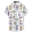 thumbnail image 4 of Gamivast Short Sleeve Shirts for Men Breathable Cool Turn Down Collar Short Sleeve Beach Shirts Summer Shirt Soft Pastel Shell Starfish Wedding Seaside, 4 of 6
