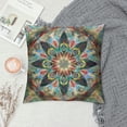 thumbnail image 2 of Nawypu  Mandala Throw Pillow Covers Retro Boho Pillow Cases Square Blue Cushion Covers Decorative Couch Pillow Cover Decorative for Home Bedroom Sofa, 2 of 5