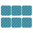 thumbnail image 2 of Pofeuu Seahorse Print Leather Coasters Set of 6, Round Cups Mugs Mat Pad for Home Kitchen Heat Resistant Drink Coasters,Square, 2 of 7