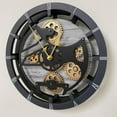 thumbnail image 3 of THE GEARS CLOCK Desk Clock with Real Moving Gears (wall clock)CA-LI_ 10 in Round Silver-Grey, 3 of 8