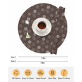 thumbnail image 6 of 13 Inch Round Placemats Set of 6, Brown Daisy Non Slip Heat Insulation PP Table Mats, Modern Farmhouse Chrysanthemum Floral Washable Place Mats for Kitchen Dining Party Table Decor, 6 of 7