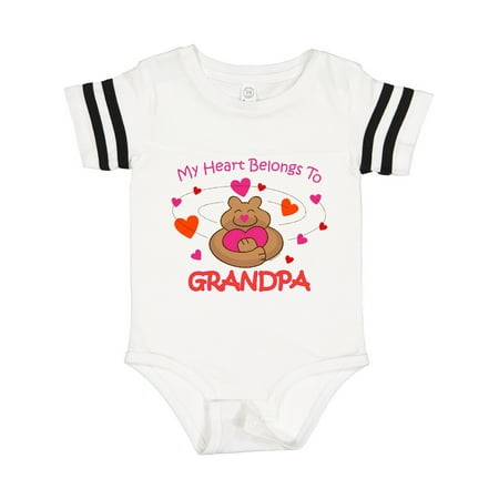 

Inktastic Heart Belongs to Grandpa Gift Baby Girl Bodysuit