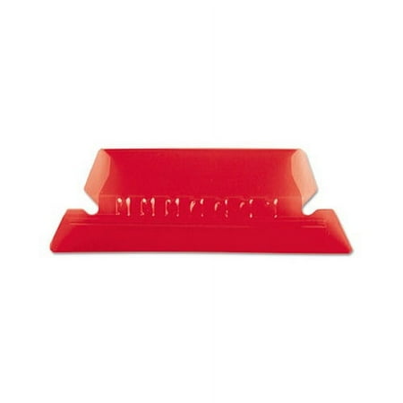 UPC: 0078787420113 | Transparent Colored Tabs For Hanging File Folders 1/5-Cut Tabs  Red  2  Wide  25/Pack
