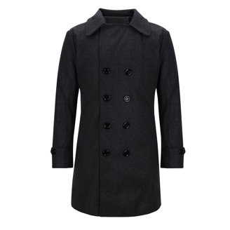 ZCFZJW Men's Trench Coat Slim fit Double Breasted Belted