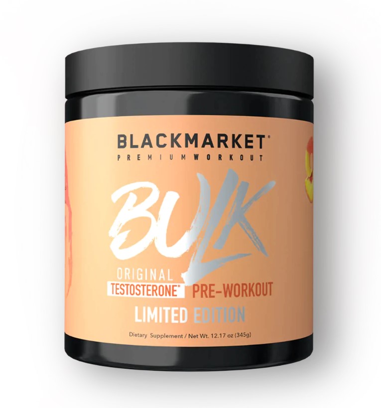 BLACK MARKET Bulk Premium Pre Workout Powder & Testosterone Booster