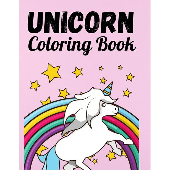 Unicorn Coloring Book : For kids ages 4-8, 49 adorable designs for boys and girls (Paperback)