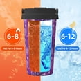 thumbnail image 5 of Daiia Purple Snowflakes Printed Stainless Steel Tumbler with Lid and Straw, Double Wall Vacuum Insulated Coffee Tumbler Travel Coffee Mug with Leak Proof Lid, 5 of 8
