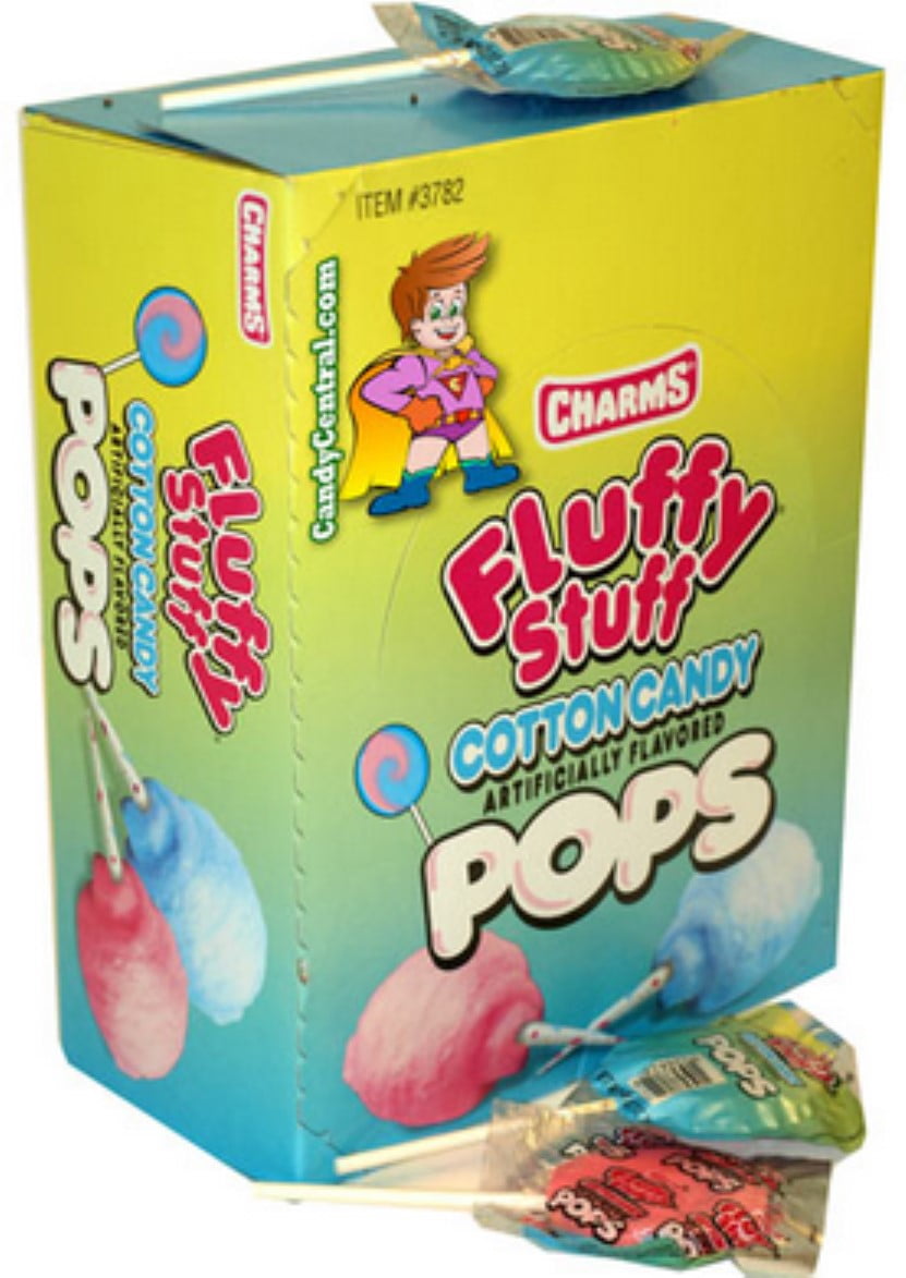 Charms Fluffy Stuff Cotton Candy Pops 48 ct - Walmart.com