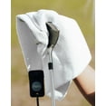 thumbnail image 4 of Magnetic Waffle Weave Microfiber Golf Towel with Clip White, 4 of 5
