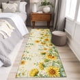thumbnail image 4 of Sunflower 2'x6' Runner Rugs for Hallway Kitchen Bedside Non Slip Washable, Summer Eucalyptus Botanical Floral Vintage Entryway Rug Runners with Rubber Backing, Long Carpet Runner for Laundry Room, 4 of 8