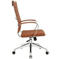 thumbnail image 3 of Computer Work Desk Chair, Red Brown, Faux Vinyl Leather, Home Office Business, Modern Contemporary HB33127, 3 of 11