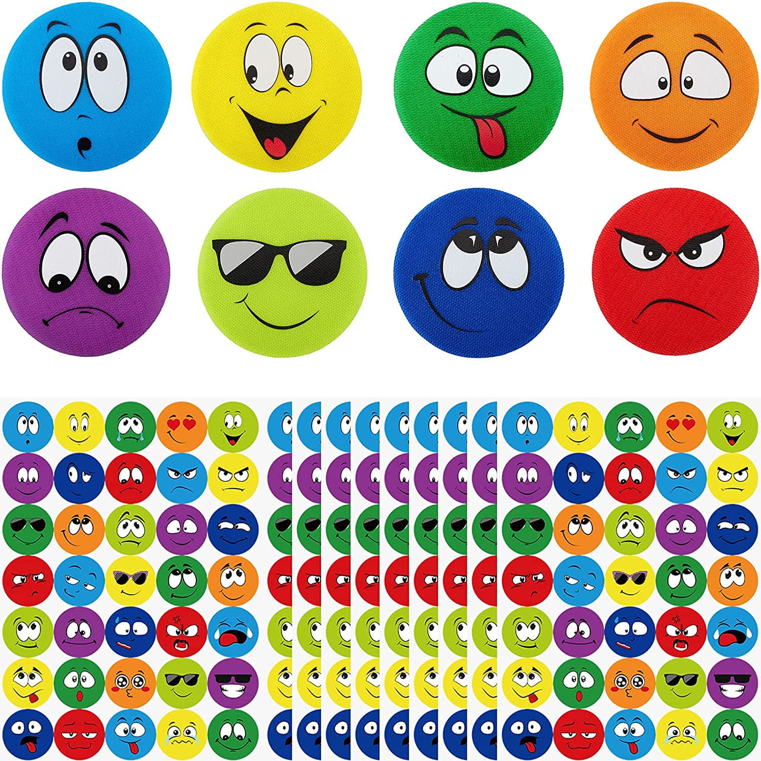 16 Pieces Emoticons Carpet Markers Expression Spot Marker Colorful ...