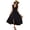 Black, variant on Women's Slit V Neck Sleeveless Midi Dress 100% Polyester Lightweight Elegant Everyday Wear Ideal for Casual Office