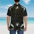 thumbnail image 4 of Balery Spiderweb Bats And A Spider Camisas hawaianas de manga corta para hombre, camisas playeras de corte holgado, camisas de vacaciones con botones,Small, 4 of 7