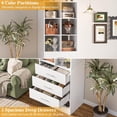 thumbnail image 2 of iSunirm 23.6'' Modular Closet System with 3 Drawers and 6 Cube Storage, Freestanding Wood Walk-in Closet Organizers, White, 2 of 8