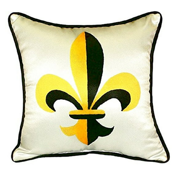 Betsy Drake SN031 12 x 12 in. Fleur-De-Lis Small Indoor & Outdoor Pillow