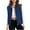 Navy, variant on Hueook Womens Winter Jacket Women's Fashion Solid Color Sleeveless Jacket Sleeveless Jacket Brown 2X