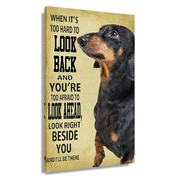 Dachshund Dog Poster animal wall art Canvas Art Decoration Wall Pictures for Bedroom Aesthetic posters Prints Painting for Bathroom Framed 20x30 in