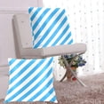 thumbnail image 6 of Blue-white Diagonal Stripes Throw Pillow Covers Pillowcases 18 x 18 Inch Home Decor 2 Packs for Bedroom Sofa, 6 of 6