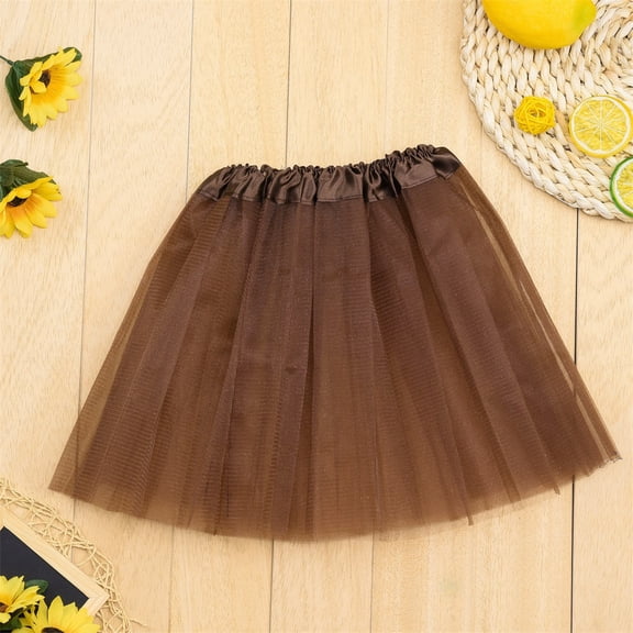Hunpta Girls Kids Baby Dance Solid Elastic Tutu Skirt Pettiskirt Ballet Fancy Costume