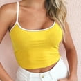 thumbnail image 2 of Sngxgn Women's Sleeveless Tank Top Double Layers Back Blouse Tunic(YELLOW,M), 2 of 4