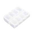 thumbnail image 1 of Caja organizadora de pastillas con 8 compartimentos semanal, transparente, 1 of 3