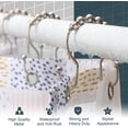thumbnail image 2 of Shower Curtain Hooks, OEH Shower Curtain Rings, Metal Shower Curtain Rings Rust Proof, Smooth Gliding Metal Shower Curtain Hooks Rust Proof, Double Shower Hooks for Shower Curtain, 12 Pcs, Nickel, 2 of 7